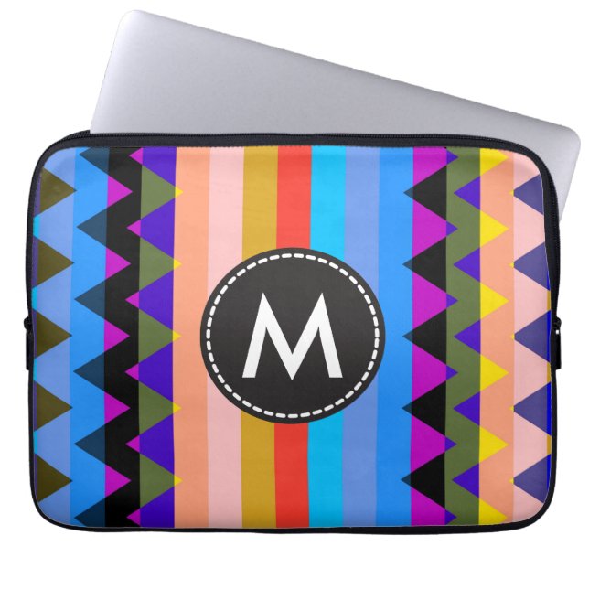 Chic Trendy Chevron Stripes Pattern #2 Laptop Sleeve (Front)