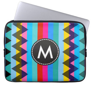 Chic Trendy Chevron Stripes Pattern #5 Laptop Sleeve