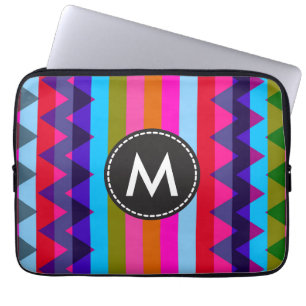 Chic Trendy Chevron Stripes Pattern #8 Laptop Sleeve
