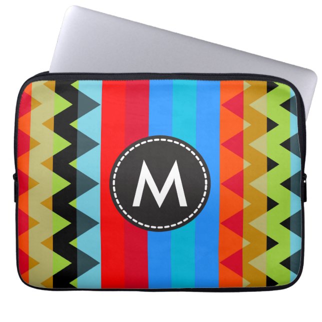Chic Trendy Chevron Stripes Pattern #9 Laptop Sleeve (Front)