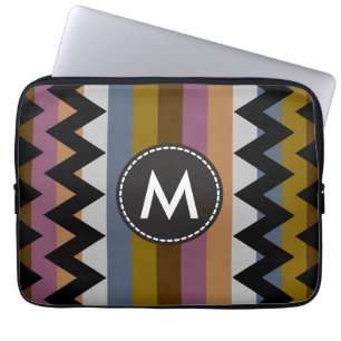 Chic Trendy Chevron Stripes Pattern Laptop Sleeve
