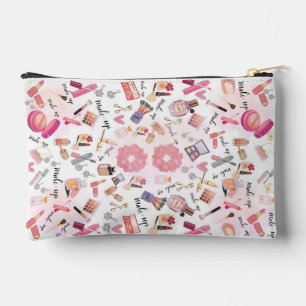 Chic & Trendy Makeup Icon Pattern Accessory Pouch