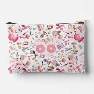 Chic & Trendy Makeup Icon Pattern Accessory Pouch