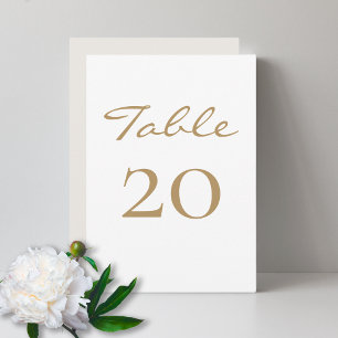 Chic & Trendy   Minimal Table Number Card