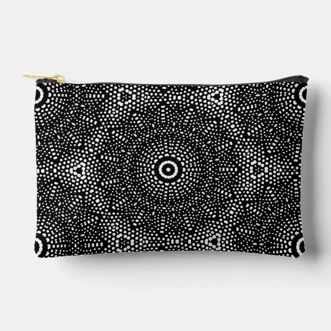 Chic Trendy Modern Stylish Girly Dot Art  Accessory Pouch (Front)