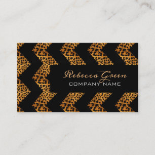 chic trendy pattern Safari fashion leopard print Business Card