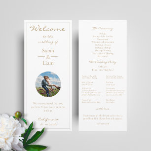 Chic & Trendy   White and Golden Wedding Program 