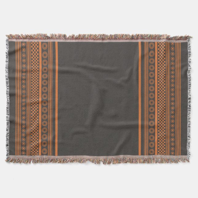 Chic Tribal Art - Ancient Greek Rhodes Pattern Throw Blanket (Front)