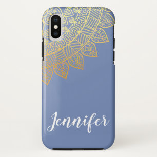 Chic Tribal Pattern 2 / Blue iPhone XS Case