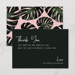 Chic Tropical Beach Bridal Shower Thank You Card