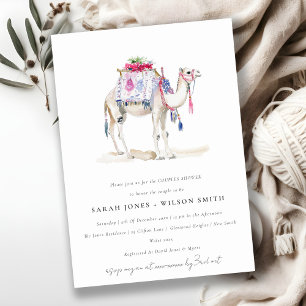 Chic Tropical Moroccan Camel Couples Shower Invitation