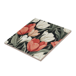 Chic Tulip Ceramic Tiles For Spa-Style Bath
