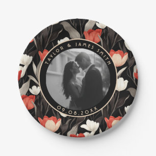Chic Tulip Paper Plates For Wedding Memories