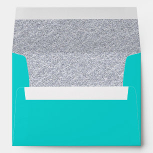 Chic Turquoise and Silver Custom Envelope