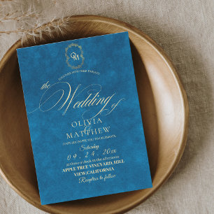Chic Turquoise / Teal Wedding  Invitation
