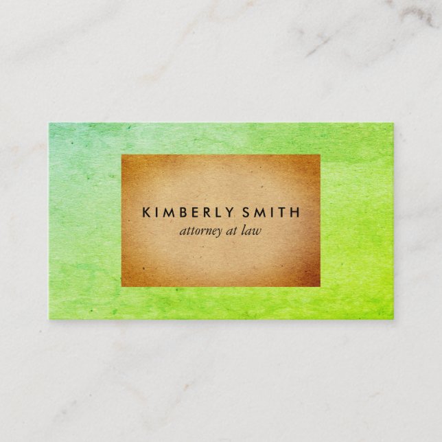 Chic Two Tone Colour Blocks Business Card (Front)