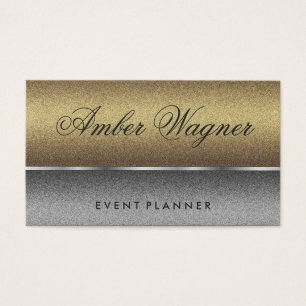 Chic Two-tone Silver Gold Fancy Text