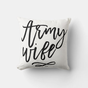 Chic Typography - Army Wife Cushion