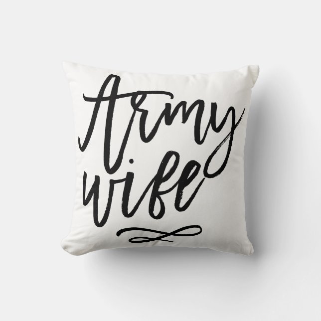 Chic Typography - Army Wife Cushion (Front)