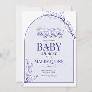 Chic Typography Baby Shower  Invitation
