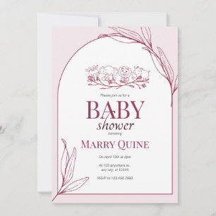 Chic Typography Baby Shower Invitation