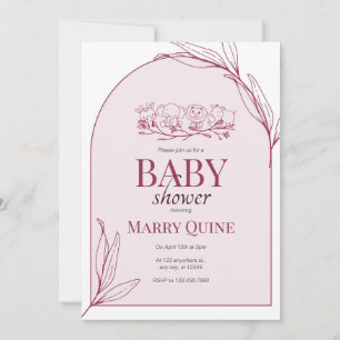 Chic Typography Baby Shower  Invitation