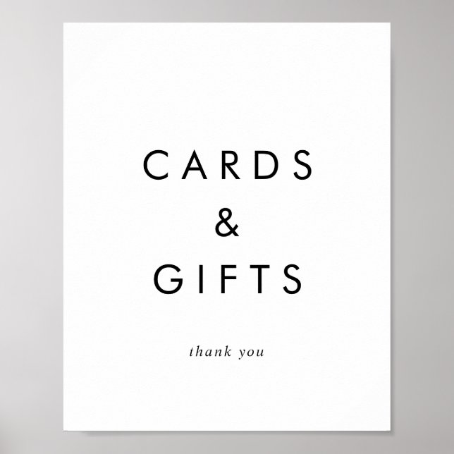 Chic Typography Cards and Gifts Sign (Front)
