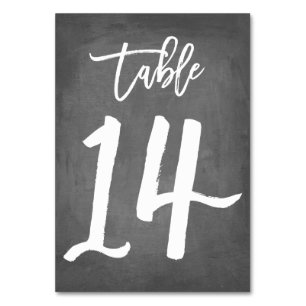 Chic Typography Chalkboard Table Number Table 14