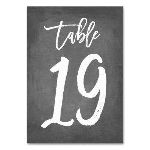Chic Typography Chalkboard Table Number Table 19