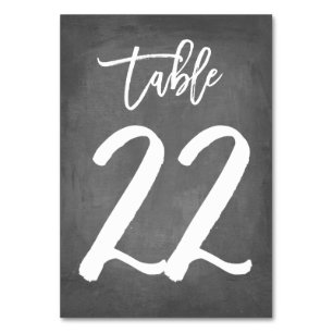 Chic Typography Chalkboard Table Number Table 22