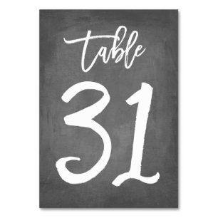 Chic Typography Chalkboard Table Number Table 31