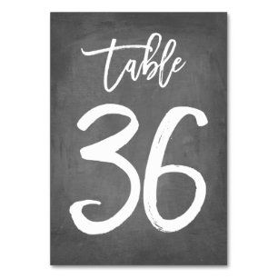Chic Typography Chalkboard Table Number Table 36
