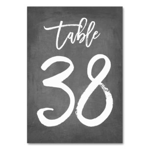 Chic Typography Chalkboard Table Number Table 38