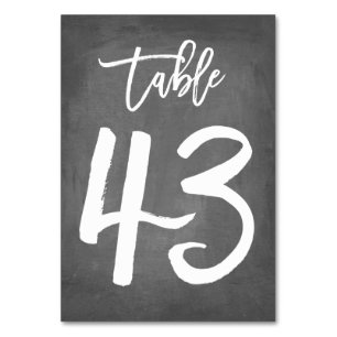 Chic Typography Chalkboard Table Number Table 43