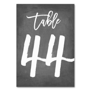 Chic Typography Chalkboard Table Number Table 44