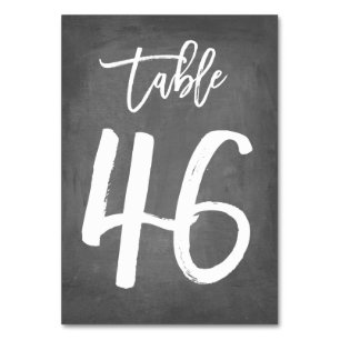 Chic Typography Chalkboard Table Number Table 46