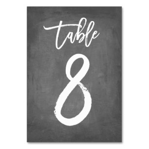 Chic Typography Chalkboard Table Number   Table 8