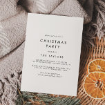 Chic Typography Christmas Party Invitation<br><div class="desc">This chic typography Christmas party invitation card is perfect for a modern holiday event. The simple design features classic minimalist black and white typography with a rustic boho feel. Customisable in any colour. Keep the design minimal and elegant, as is, or personalise it by adding your own graphics and artwork....</div>