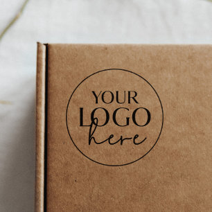 Chic Typography Custom Business Logo Rubber Stamp