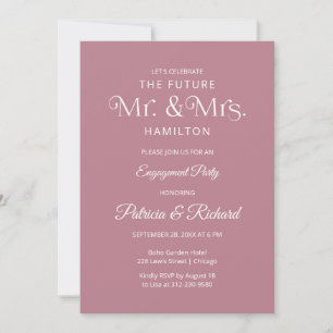 Chic Typography Engagement Party Invitation
