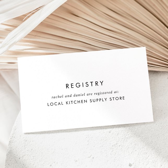 Chic Typography Gift Registry Enclosure Card (Creator Uploaded)