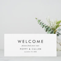 Chic Typography Hanging Seating Chart Header