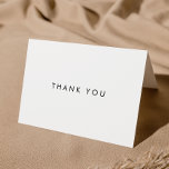 Chic Typography Thank You Card<br><div class="desc">This chic typography thank you card is perfect for a modern wedding. The simple design features classic minimalist black and white typography with a rustic boho feel. Customisable in any colour. Keep the design minimal and elegant, as is, or personalise it by adding your own graphics and artwork. Personalise the...</div>