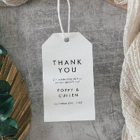 Chic Typography Thank You Favour