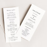 Chic Typography Wedding Program<br><div class="desc">This chic typography wedding program is perfect for a modern wedding. The simple design features classic minimalist black and white typography with a rustic boho feel. Customisable in any colour. Keep the design minimal and elegant, as is, or personalise it by adding your own graphics and artwork. Include the name...</div>