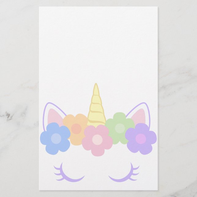 Chic Unicorn Stationery (Front)