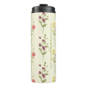 Chic & Unique: personalised flower design Thermal Tumbler