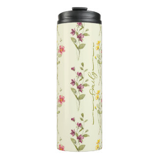 Chic & Unique: personalised flower design Thermal Tumbler