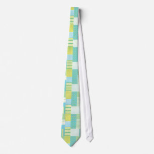 Chic Unisex Necktie: Daffodils, Faux-Patchwork Tie