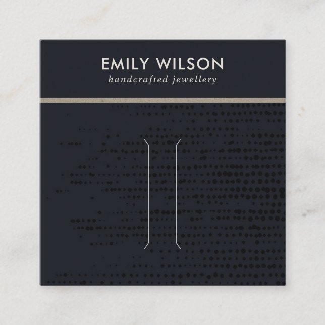 CHIC URBAN BLACK KRAFT DOTS HAIR CLIP DISPLAY CARD (Front)